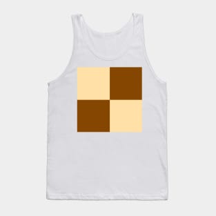 brown and tan checkerboard Tank Top